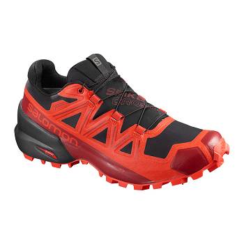 Salomon SPIKECROSS 5 GTX - Cervene Trailová Bežecká Obuv Damske, S0165SK